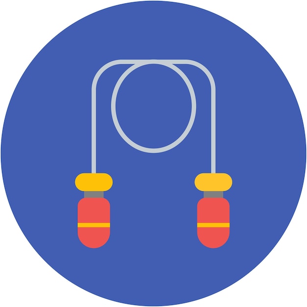 Estilo de la ilustración del vector de la cuerda de salto