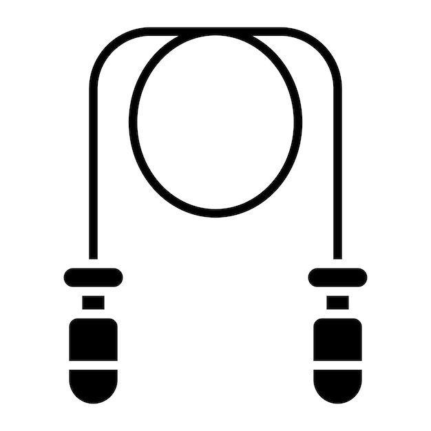 Estilo de la ilustración del vector de la cuerda de salto