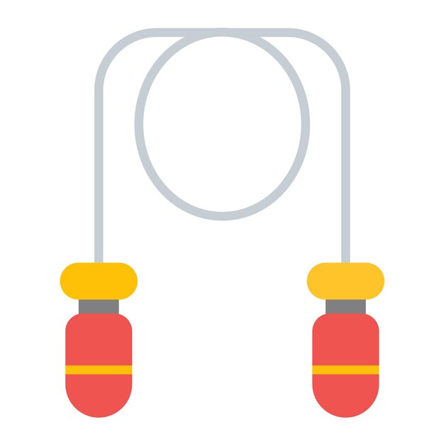 Estilo de la ilustración del vector de la cuerda de salto