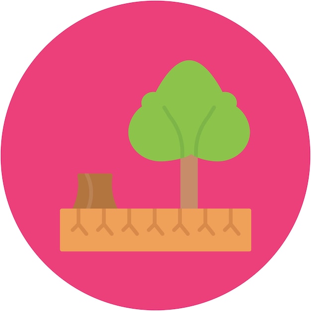 Estilo de ilustración del vector de deforestación