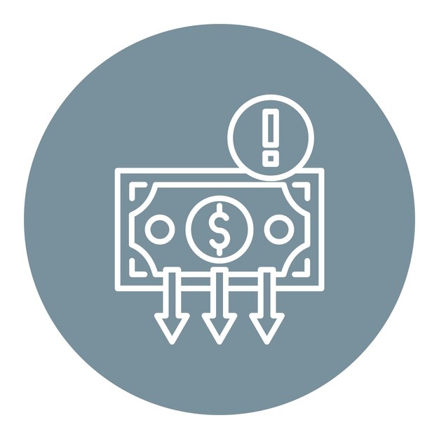 Estilo de la ilustración del vector de depreciación