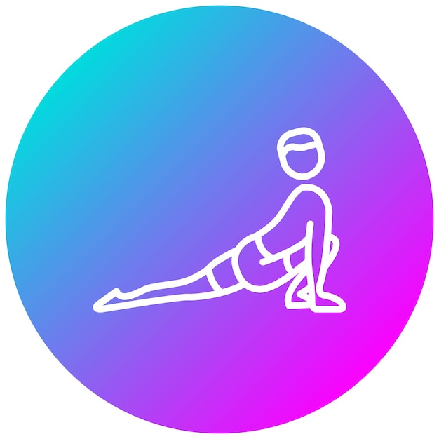 Estilo de ilustración del vector derecho bajo de Lunge