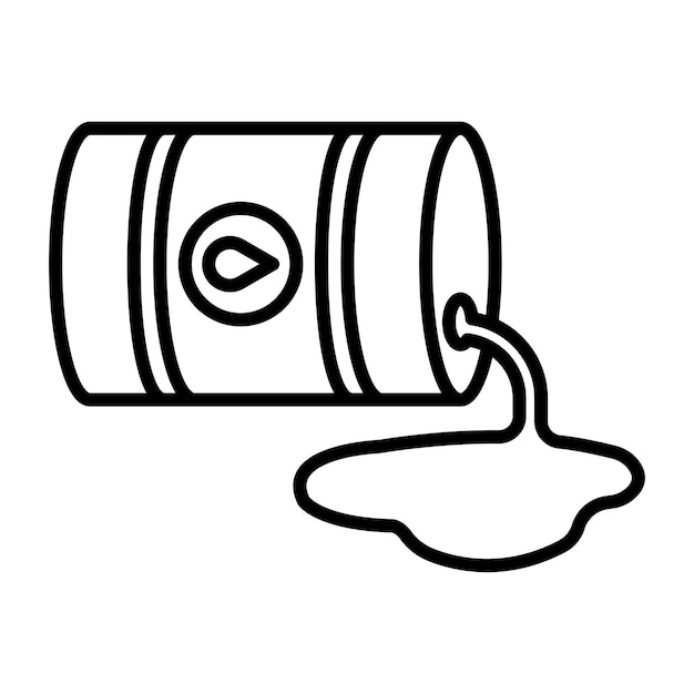 Estilo de ilustración del vector de derrame de petróleo