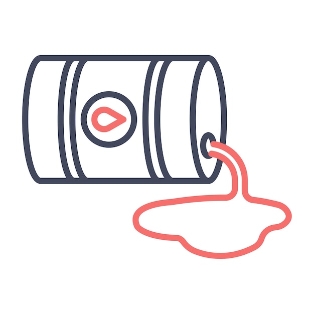 Estilo de ilustración del vector de derrame de petróleo