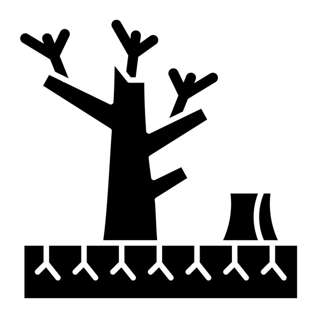 Estilo de ilustración del vector de desertificación
