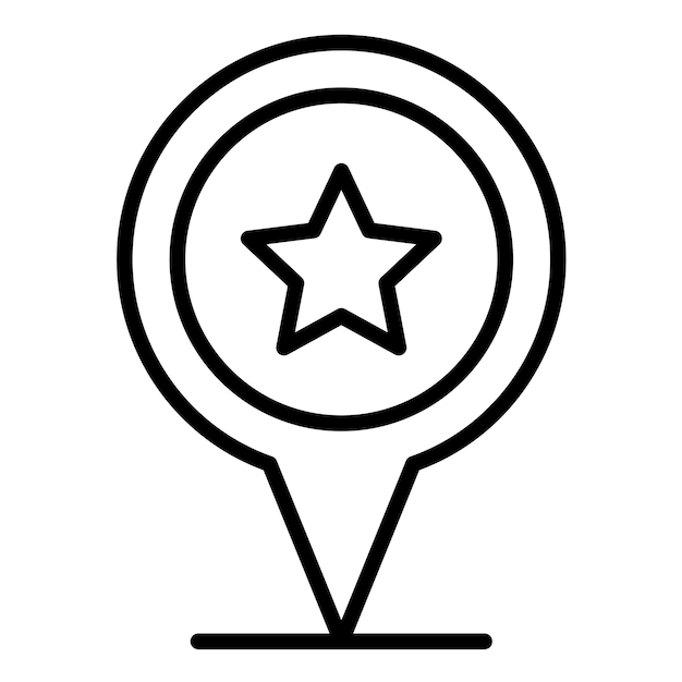 Estilo de ilustración del vector de destino favorito