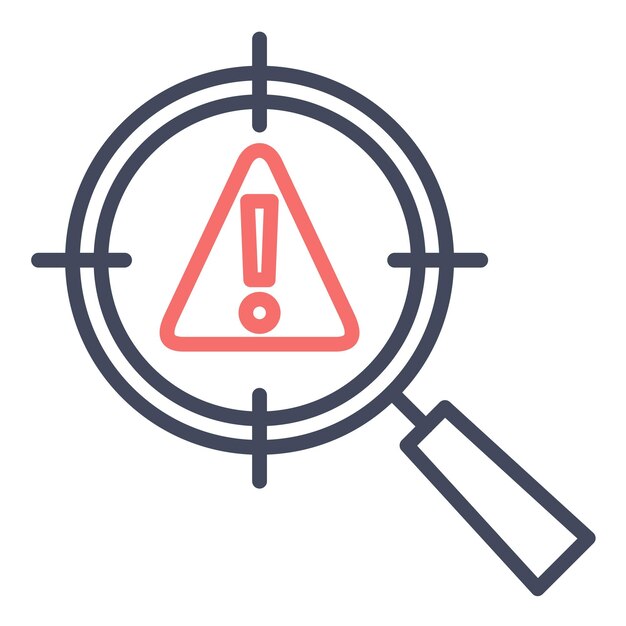Estilo de ilustración del vector de detección de amenazas