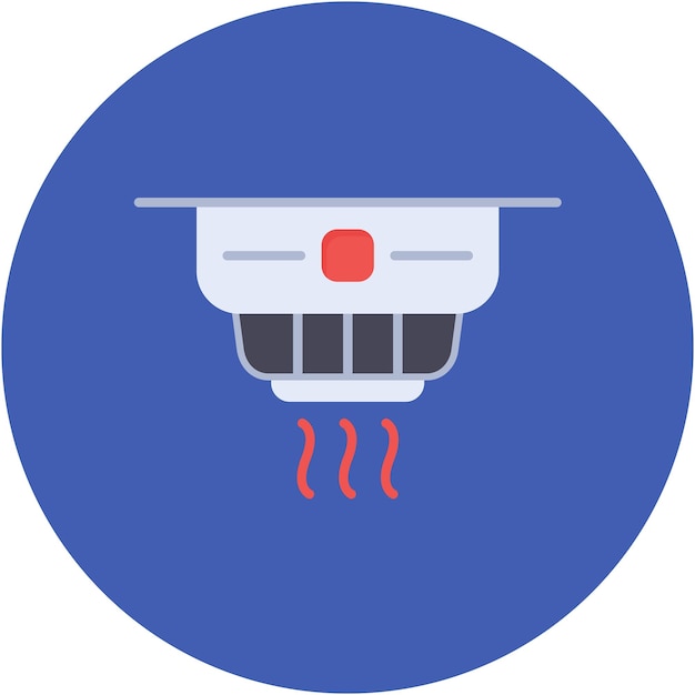 Estilo de ilustración del vector del detector de humo