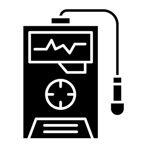 Estilo de ilustración del vector del detector de radiación