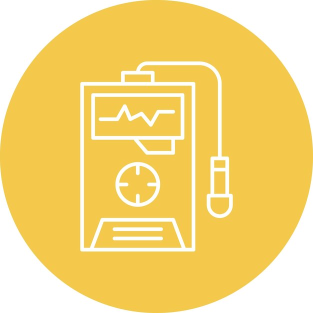 Estilo de ilustración del vector del detector de radiación