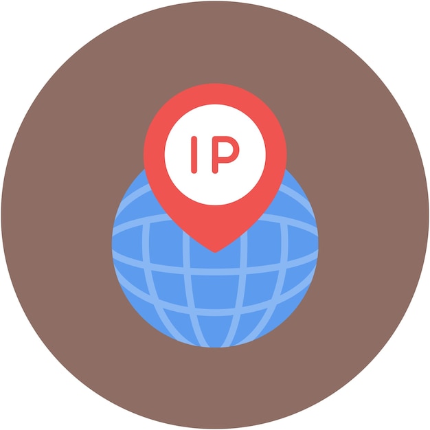 Estilo de ilustración del vector de la dirección IP