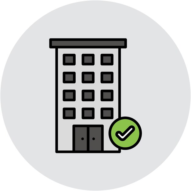 Estilo de ilustración del vector de disponibilidad del hotel