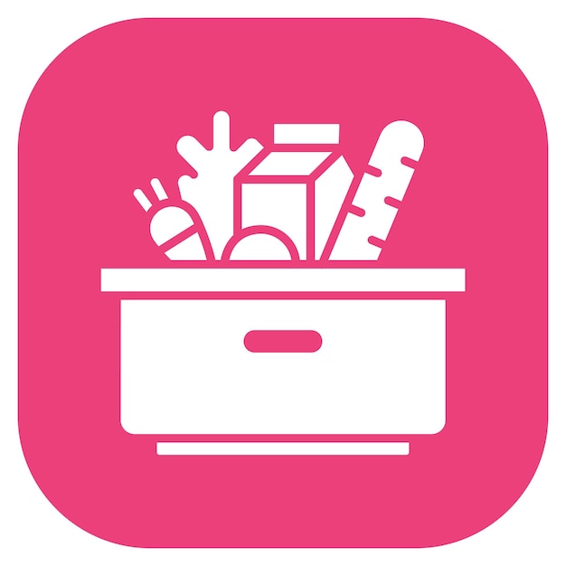 Estilo de ilustración del vector de donación de alimentos