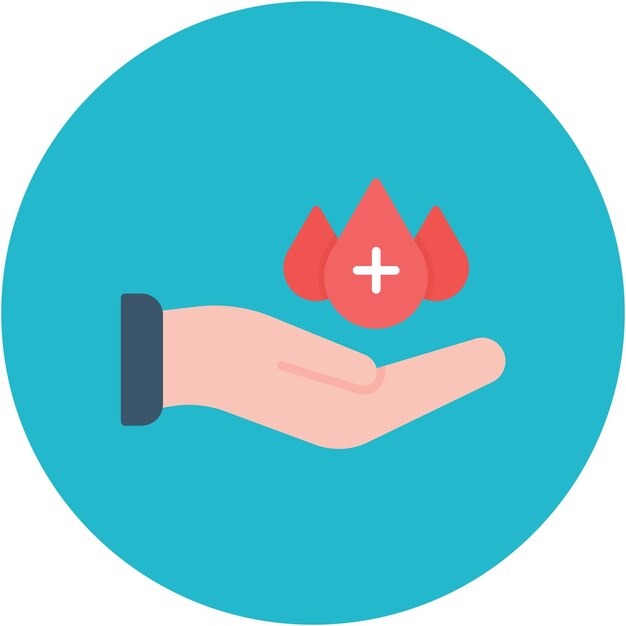 Estilo de la ilustración del vector de la donación de sangre