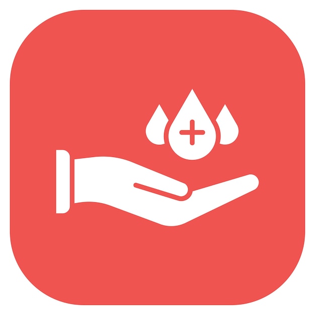 Estilo de la ilustración del vector de la donación de sangre
