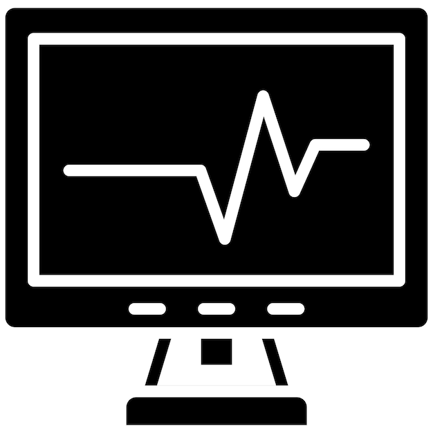 Estilo de ilustración del vector del electrocardiograma