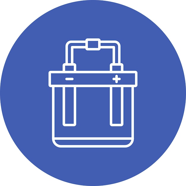 Estilo de la ilustración del vector de electrólisis