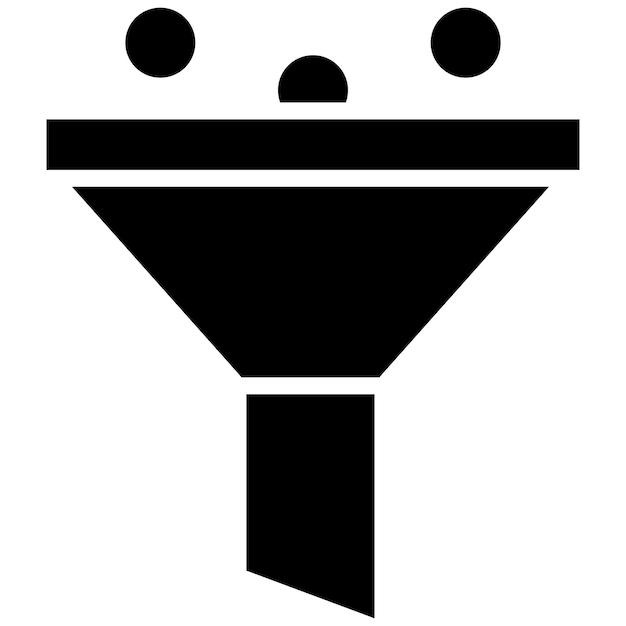 Estilo de la ilustración del vector del embudo