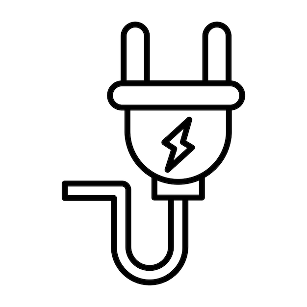 Estilo de ilustración del vector de energía eléctrica