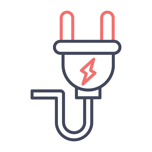Estilo de ilustración del vector de energía eléctrica