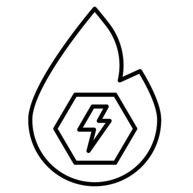 Estilo de ilustración del vector de energía del fuego