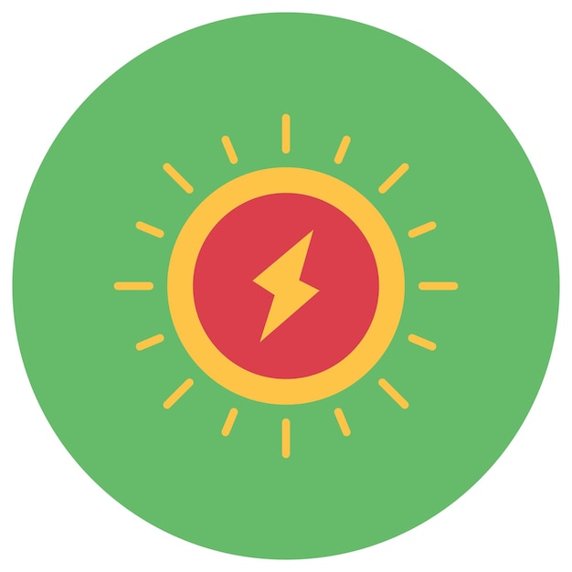 Estilo de ilustración del vector de energía nuclear