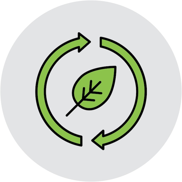 Estilo de ilustración del vector de energía renovable