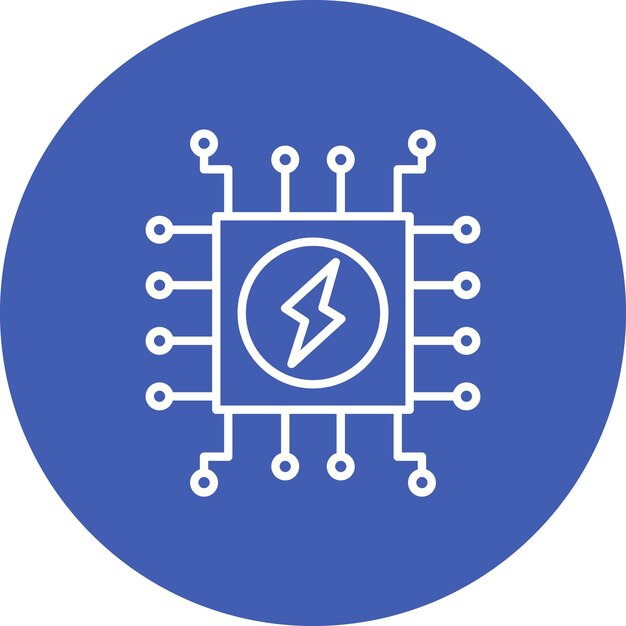Estilo de ilustración del vector de energía del sistema