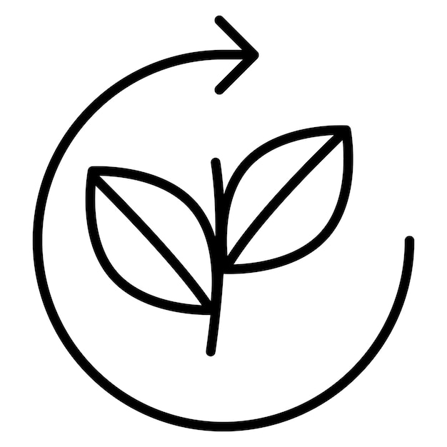 Estilo de ilustración del vector de energía sostenible
