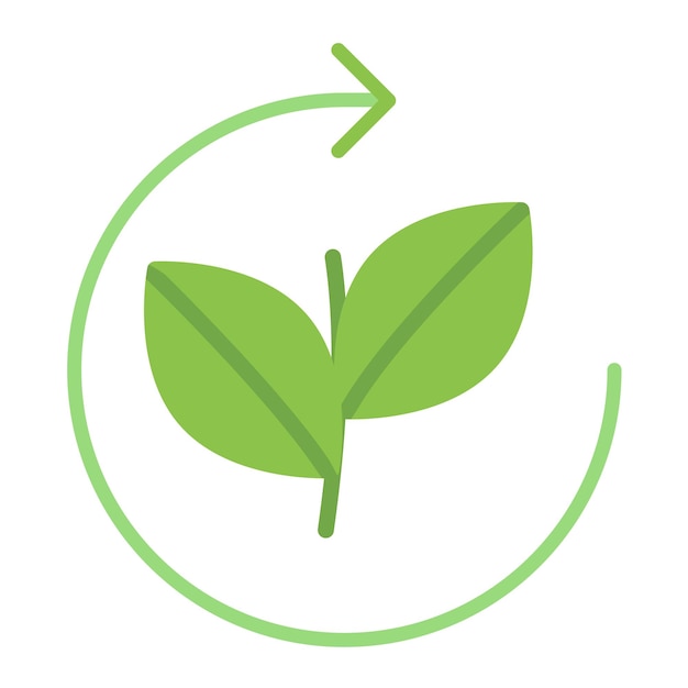 Estilo de ilustración del vector de energía sostenible