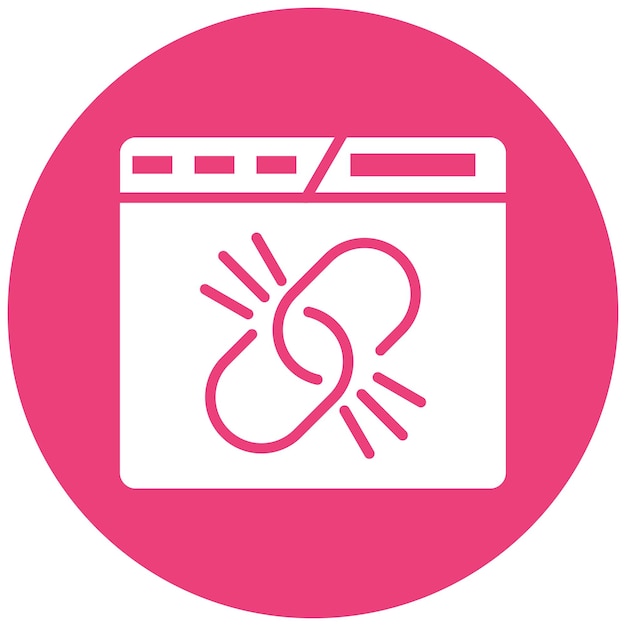 Estilo de ilustración del vector de enlace roto