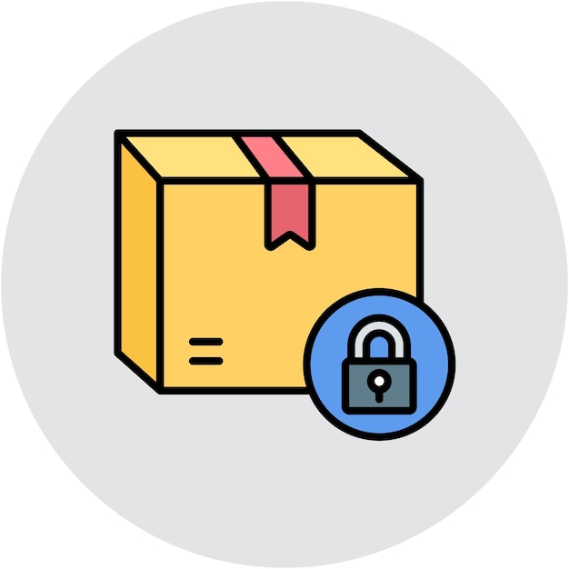 Estilo de ilustración del vector de entrega bloqueado