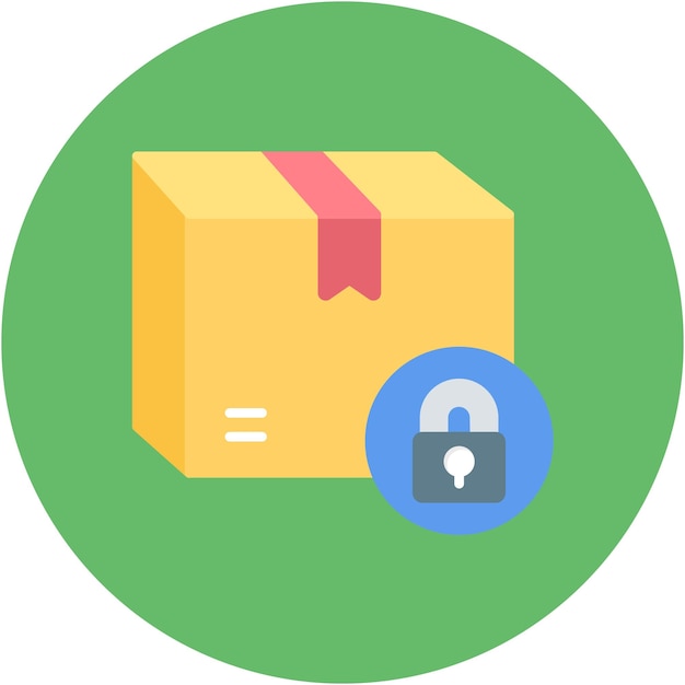 Estilo de ilustración del vector de entrega bloqueado