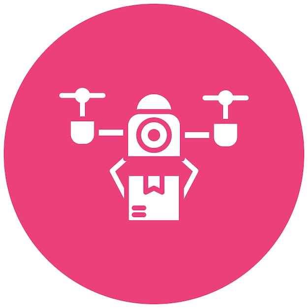 Estilo de ilustración del vector de entrega de drones