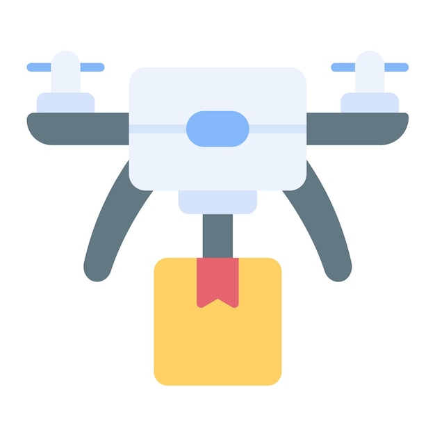 Estilo de ilustración del vector de entrega de drones
