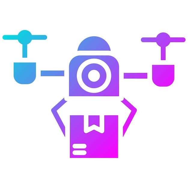 Estilo de ilustración del vector de entrega de drones