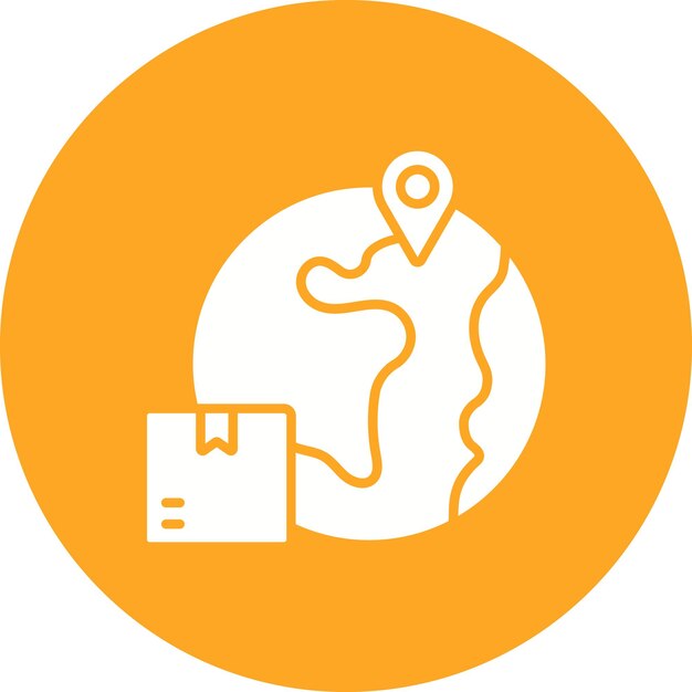 Estilo de ilustración del vector de entrega global