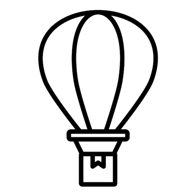 Estilo de ilustración del vector de entrega de globos de aire