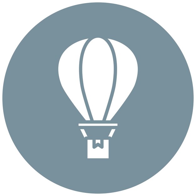 Estilo de ilustración del vector de entrega de globos de aire