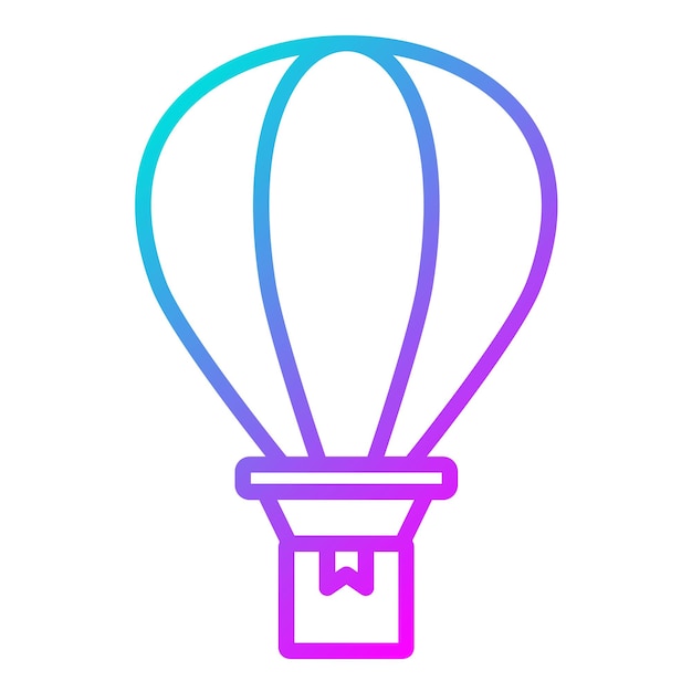 Estilo de ilustración del vector de entrega de globos de aire