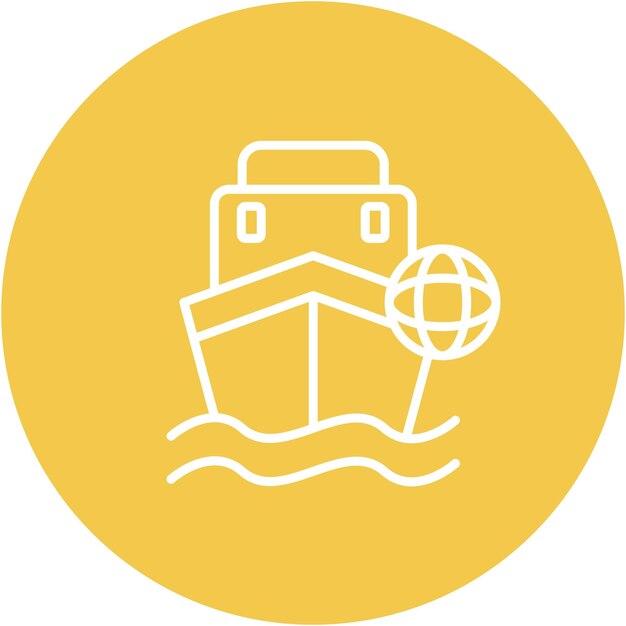 Estilo de ilustración del vector de envío doméstico