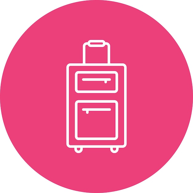 Estilo de ilustración del vector de equipaje de viaje