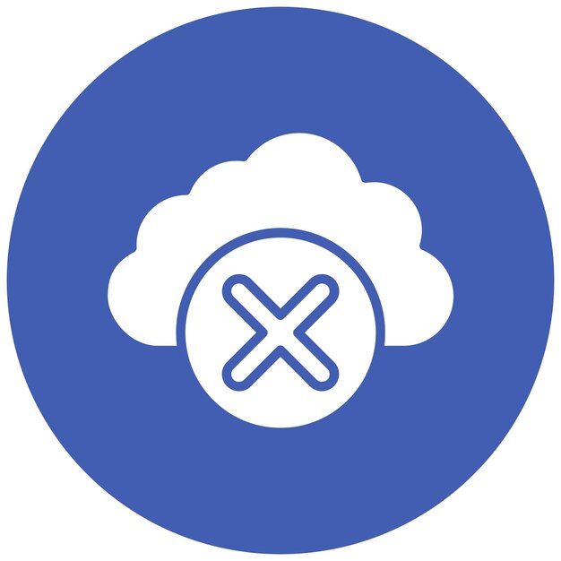 Estilo de ilustración del vector de error de la nube