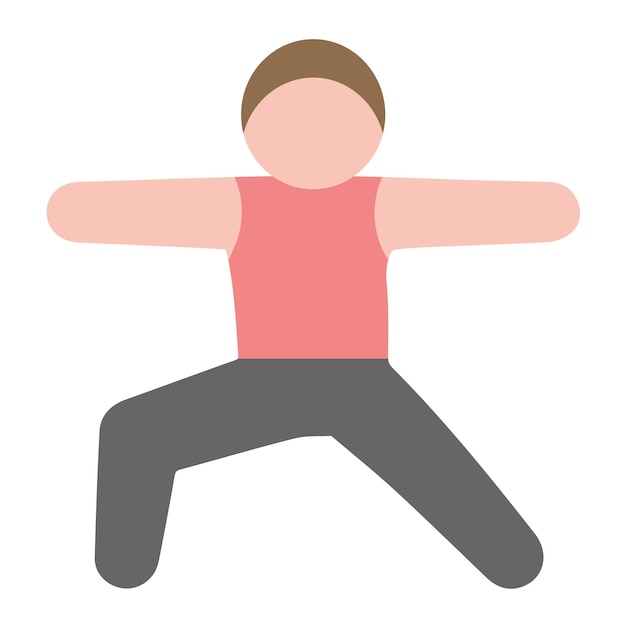Estilo de la ilustración del vector de estiramiento del gimnasio