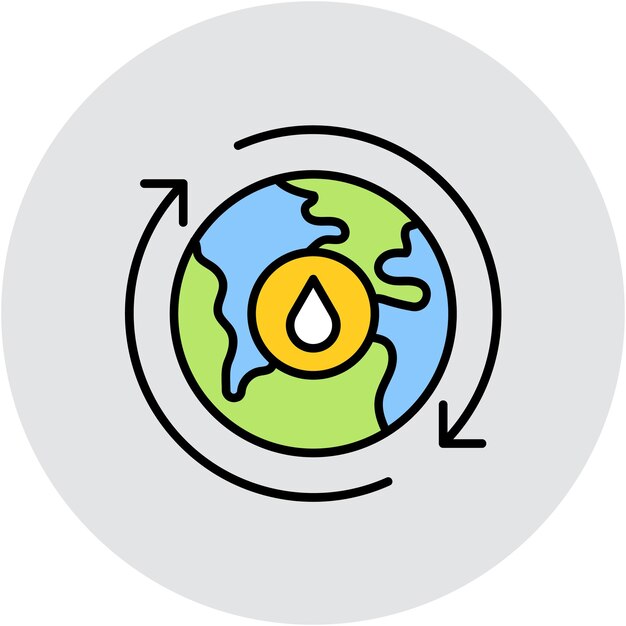 Estilo de ilustración del vector de exploración de petróleo