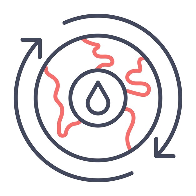 Estilo de ilustración del vector de exploración de petróleo