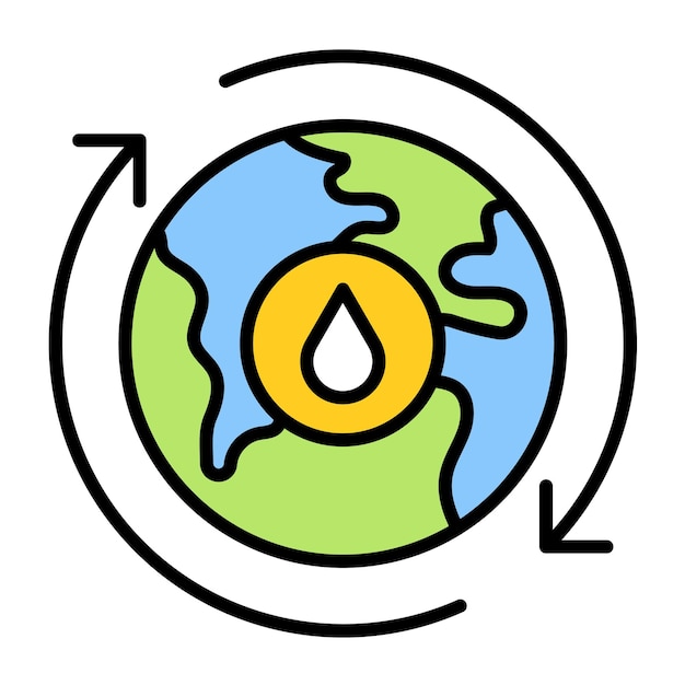 Estilo de ilustración del vector de exploración de petróleo