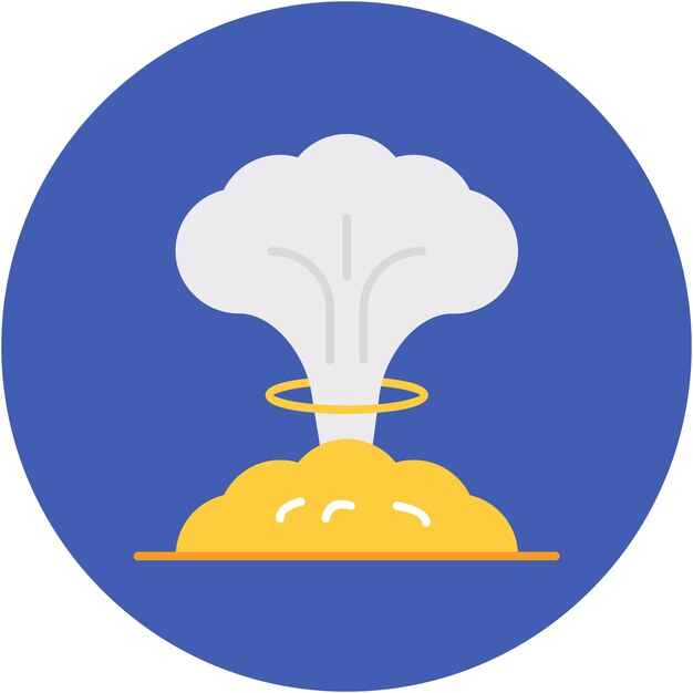 Estilo de ilustración del vector de la explosión nuclear