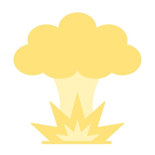 Estilo de ilustración del vector de la explosión nuclear