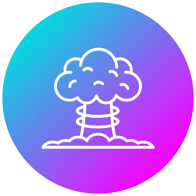 Estilo de ilustración del vector de la explosión nuclear
